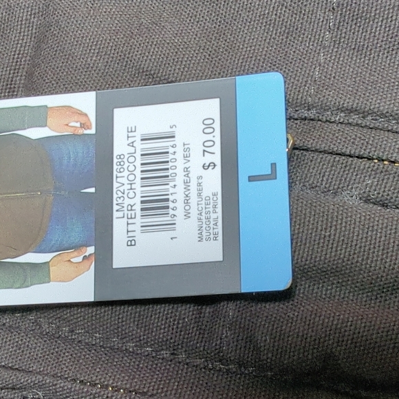 Lee Premium Men's Sherpa Lined Full Zip Canvas The Workwear Vest - Picture 10 of 10